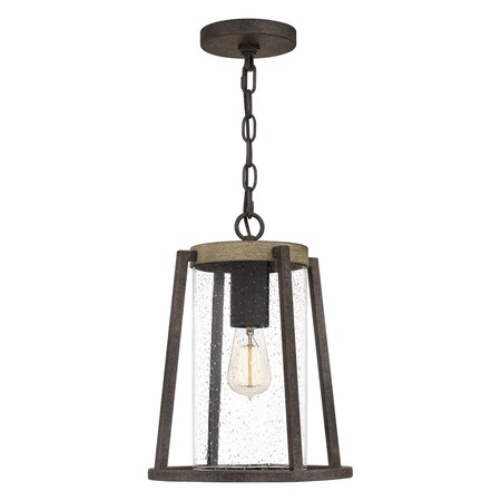 Quoizel Brockton 1-Light Rustic Black Mini Pendant BRT1511RK